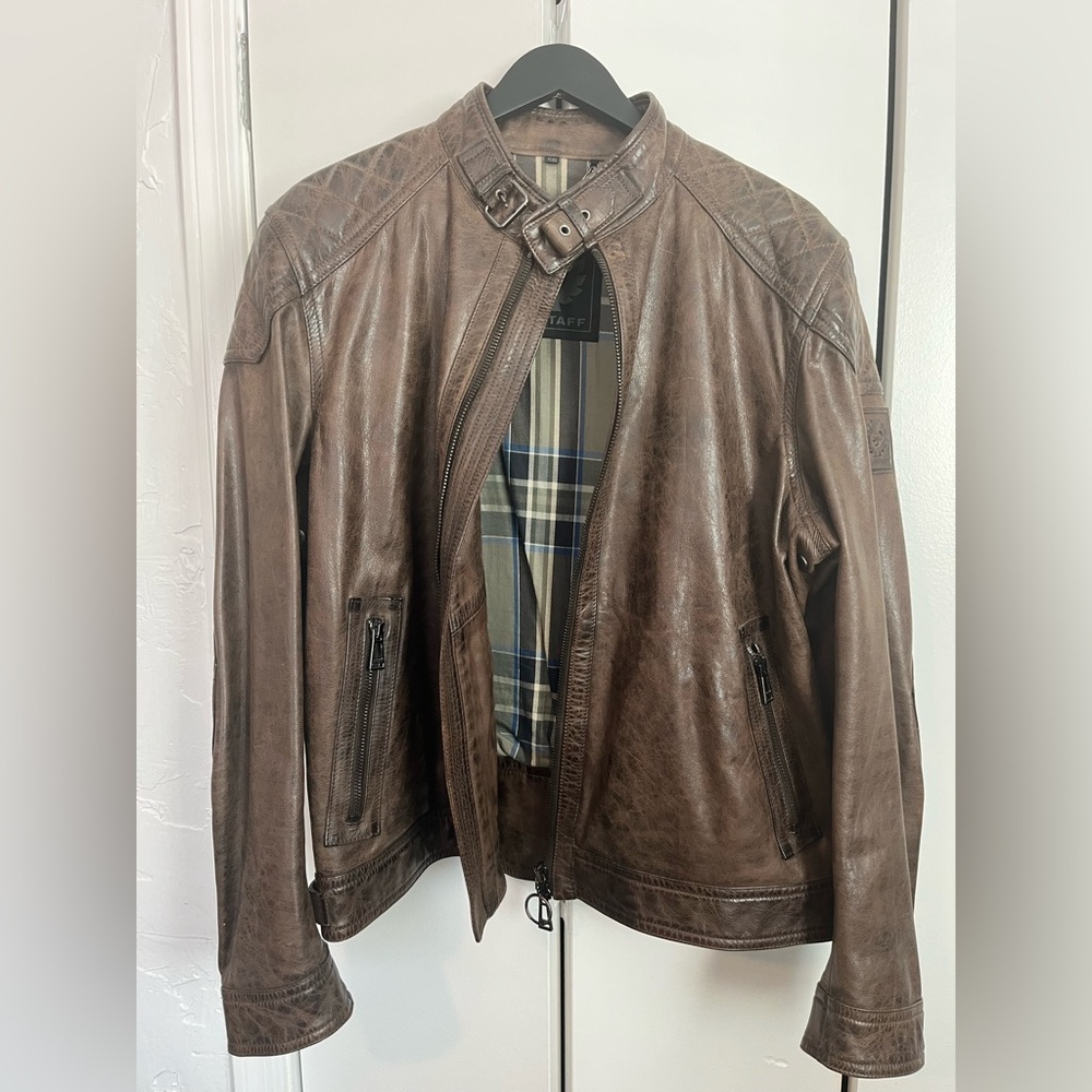 Belstaff Moto Leather Jacket Size 56 View 2